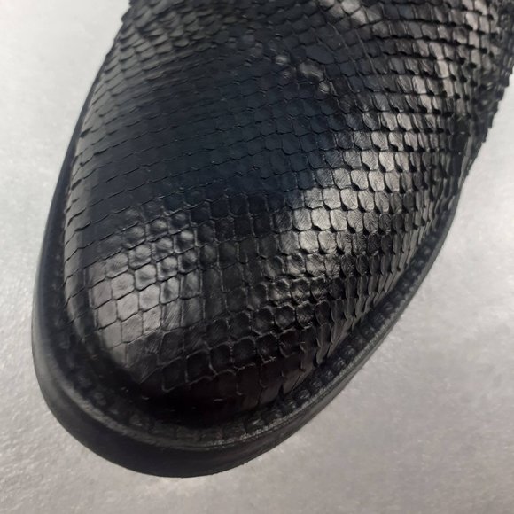 Rocco P. HANDMADE Italian Snakeskin Leather Oxford men40.5/7.5us/6.5uk=Wmns8.5us - Picture 4 of 5
